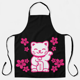 Rosa Japanisch Maneki-neko Schürze