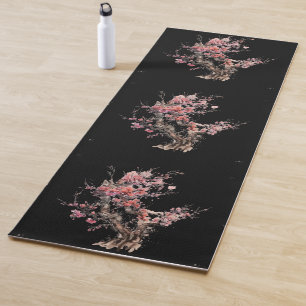 Rosa Japanisch Sakura Kirschblossom Wasserfarbe Yogamatte