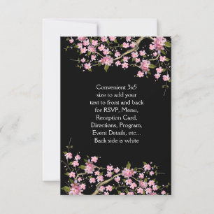 Rosa japanische Kirschblüten-Hochzeit Einladung