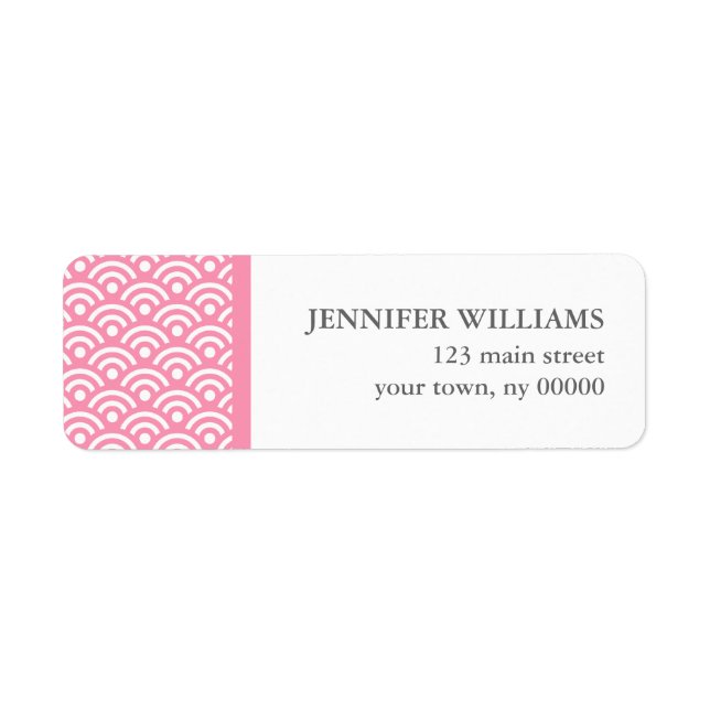 Rosa japanisches Seigaiha-Muster (Vorne)