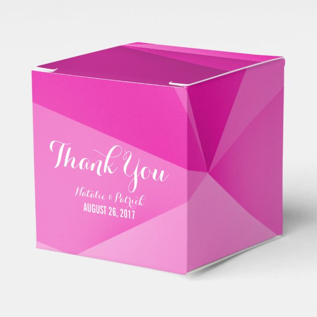 Rosa Jewel Tones Gastgeschenk Hochzeit Boxen Geschenkschachtel (Vorderseite)
