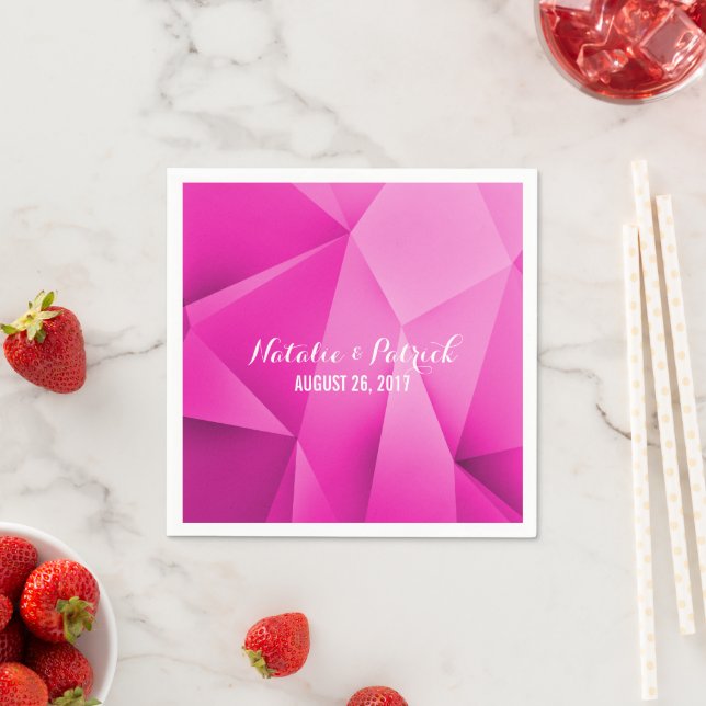 Rosa Jewel Tones Wedpaper Napkins Serviette (Beispiel)