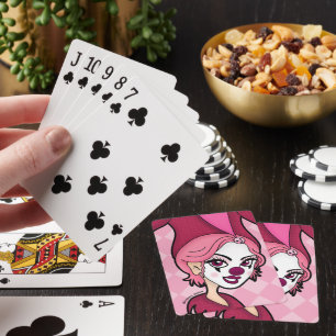 Rosa Joker Screwball Grafiken Spielkarten
