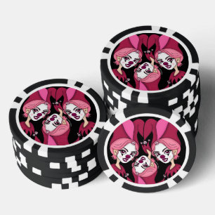 Rosa Jokers & Narren Pokerchips