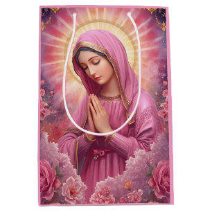 Rosa Jungfrau Mary gibt Taschen Mittlere Geschenktüte