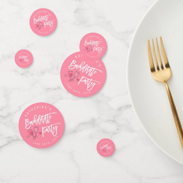 Rosa Junggeselinnen-Abschied Table Confetti Konfetti (Gruppe)