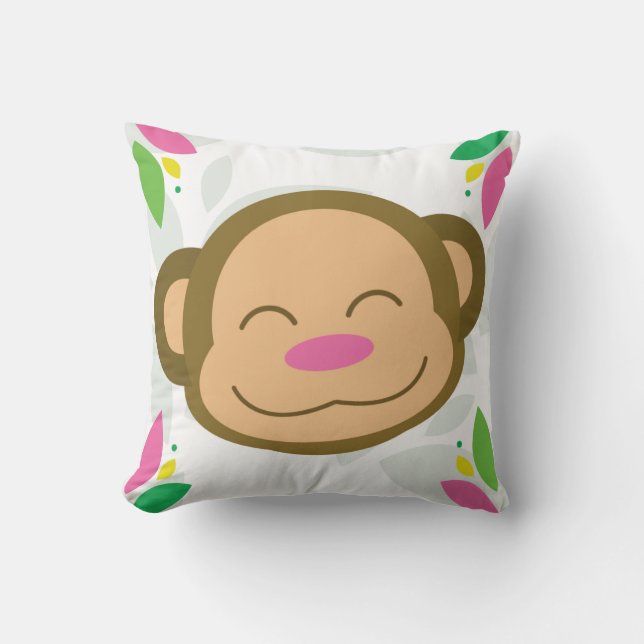 Rosa Jungle Kissen (Vorderseite)