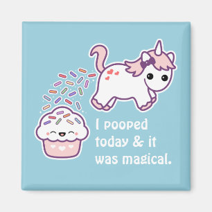 Rosa kackender Unicorn Magnet