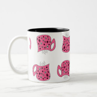 Rosa Kaffee Zweifarbige Tasse