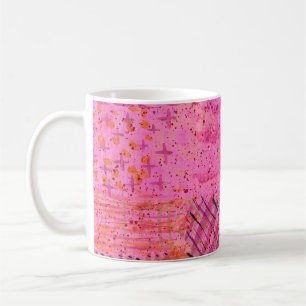 Rosa Kaffeetasse Abstrakte Malerei