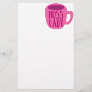Rosa Kaffeetasse Chef-Damen- Briefpapier
