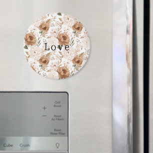 Rosa Kakaobraun Blüten Magnet