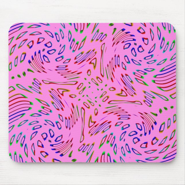 Rosa Kaleidoskop Mousepad (Vorne)