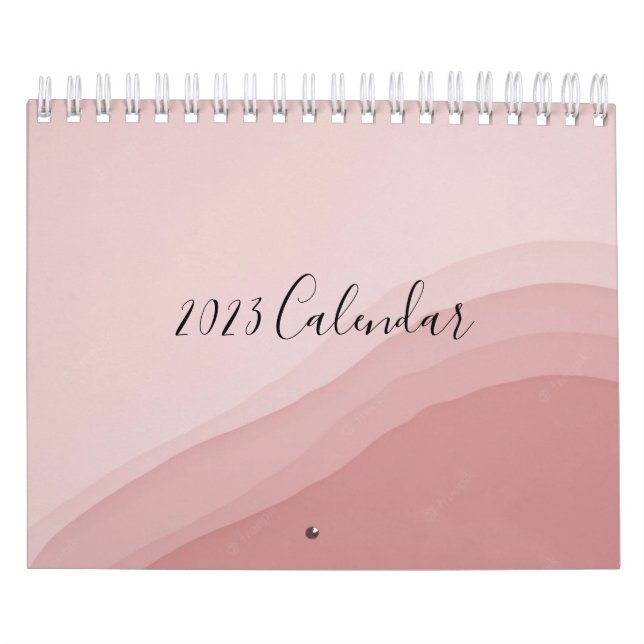 Rosa Kalender mit abstrakter Kunst (Titelbild)
