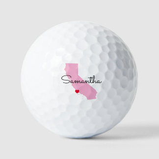 Rosa Kalifornien-Form rotes Herz Golfball