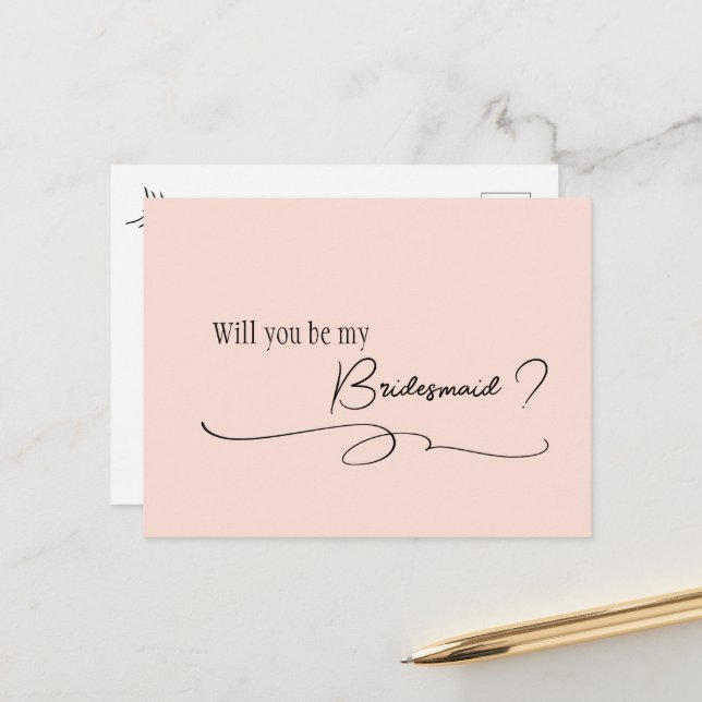 Rosa-Kalligrafie - Vorschlag für eine neue Beihilf Postkarte (Vorderseite/Rückseite Beispiel)