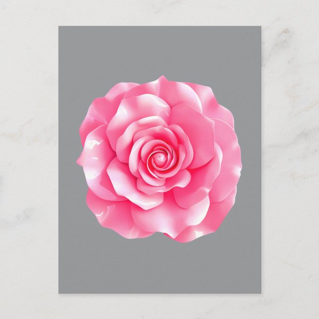 Rosa Kamelie blüht Postkarte (Vorderseite)
