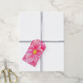 Rosa Kamelien-Aquarellschilder Geschenkanhänger