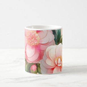 Rosa Kamelien-Blume Kaffeetasse