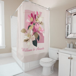 Rosa Kamelien Blütendusche Vorhang