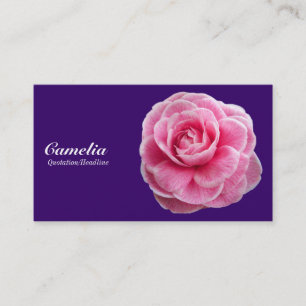 Rosa Kamelien - Tief Lila 330066 Visitenkarte