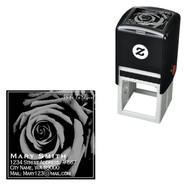 Rosa Kardinal Permastempel (Beispiel)