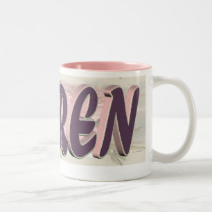 Rosa Karen-Tasse Zweifarbige Tasse