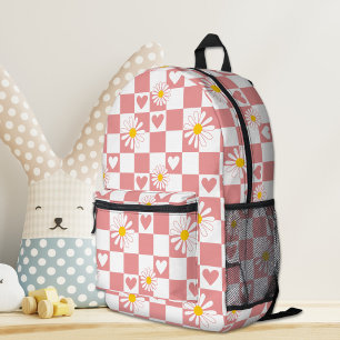 Rosa karierter Rucksack
