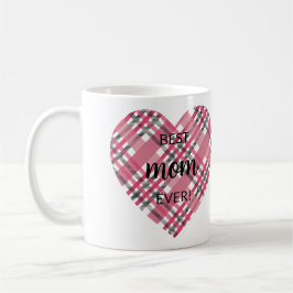 Rosa Kariertes Herz Beste Mama Mutter je ein Foto Kaffeetasse