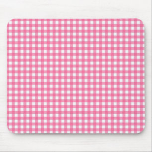 Rosa kariertes Mousepad