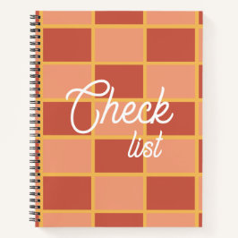 rosa, kariertes Muster Notizbuch