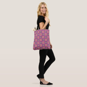 Rosa kariertes tasche