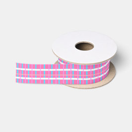 Rosa Karo Pop Satinband