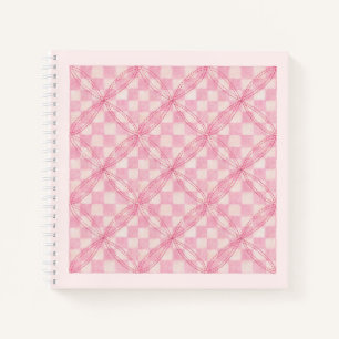 ROSA KARO QUILT 8,5x8,5 Spiralblock / Errötend Notizbuch