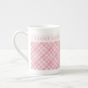ROSA KARO QUILT Bone China Tasse + Text / Erröten