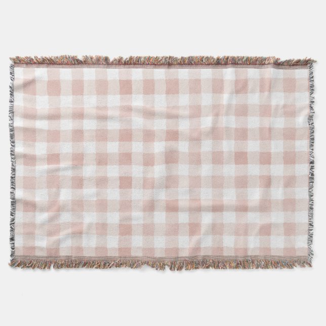 Rosa Karo Streifen Decke (Vorderseite)