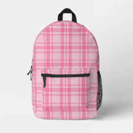Rosa Karomuster Bedruckter Rucksack