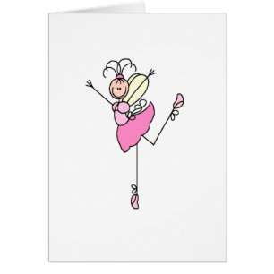 Rosa Karte der Stock-Ballerina-drei