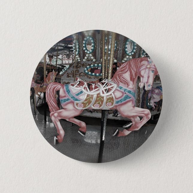 Rosa Karussell Button (Vorderseite)