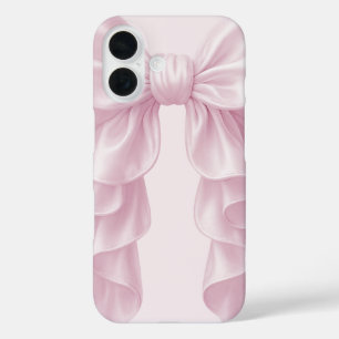 Rosa Kaskade Ruffle Bow Elegante Girly iPhone 16 Hülle