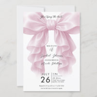 Rosa Kaskade Ruffle Bow Tying Knot Brautparty