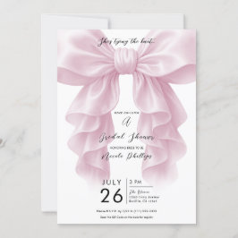Rosa Kaskade Ruffle Bow Tying Knot Brautparty Einladung