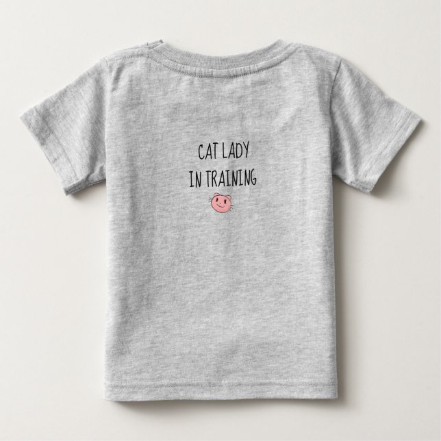 Rosa Katze Baby T-shirt (Rückseite)