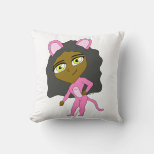 Rosa Katze Kissen