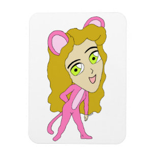Rosa Katze Magnet