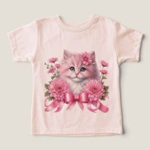 Rosa Katze mit Ribbon