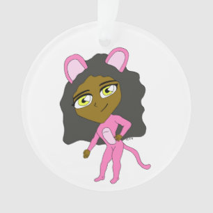 Rosa Katze Ornament