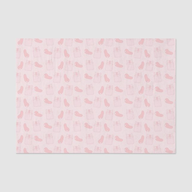 Rosa Katzen und Jellybeeren Muster Seidenpapier (Vorderseite)