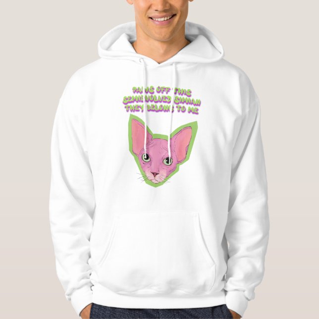 Rosa Katzenattitüde  Hoodie (Vorderseite)