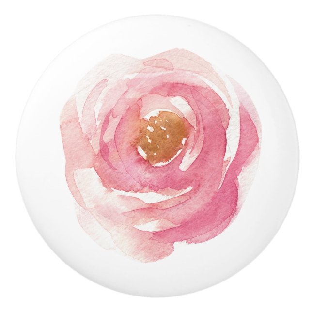 Rosa Keramik Drache Pull Keramikknauf (Vorderseite)